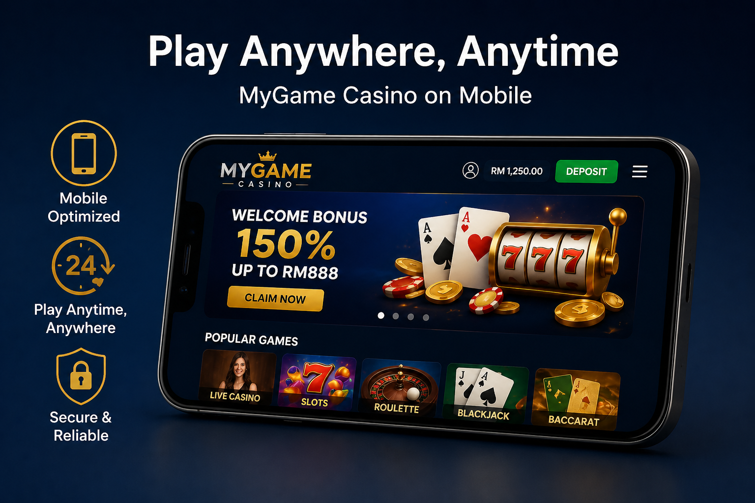 MyGame - Mobile Accessibility of MyGame Online Casino Malaysia - mygame88a