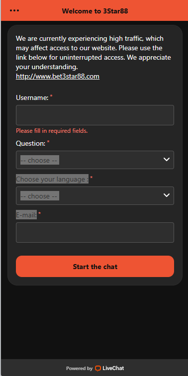 3Star88 - Livechat - mygame88a