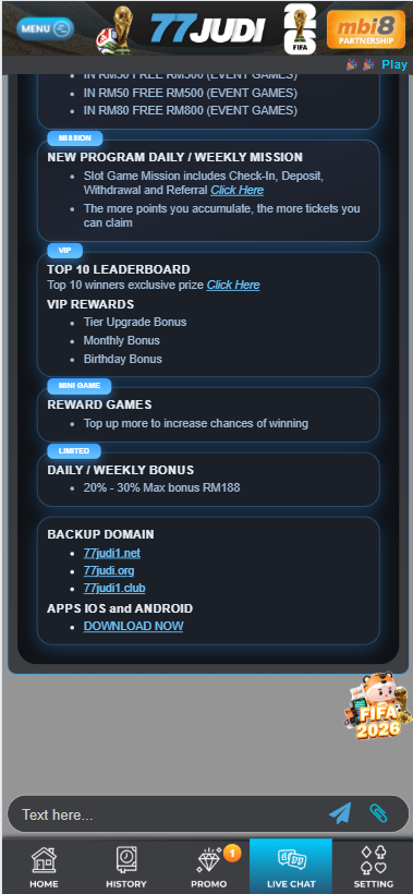 77Judi - Livechat - mygame88a