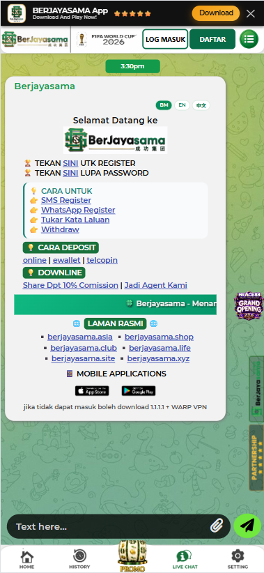 Berjayasama - Livechat - mygame88a