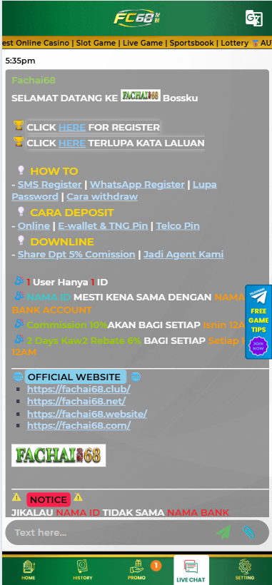 Fachai68 - Livechat - mygame88a